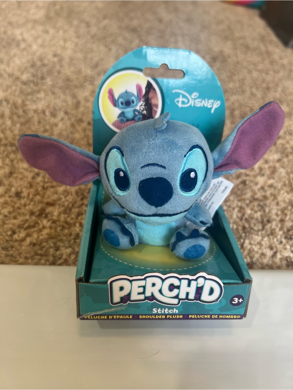 Disney Stitch Perch'd Shoulder Plush - Blue and Purple